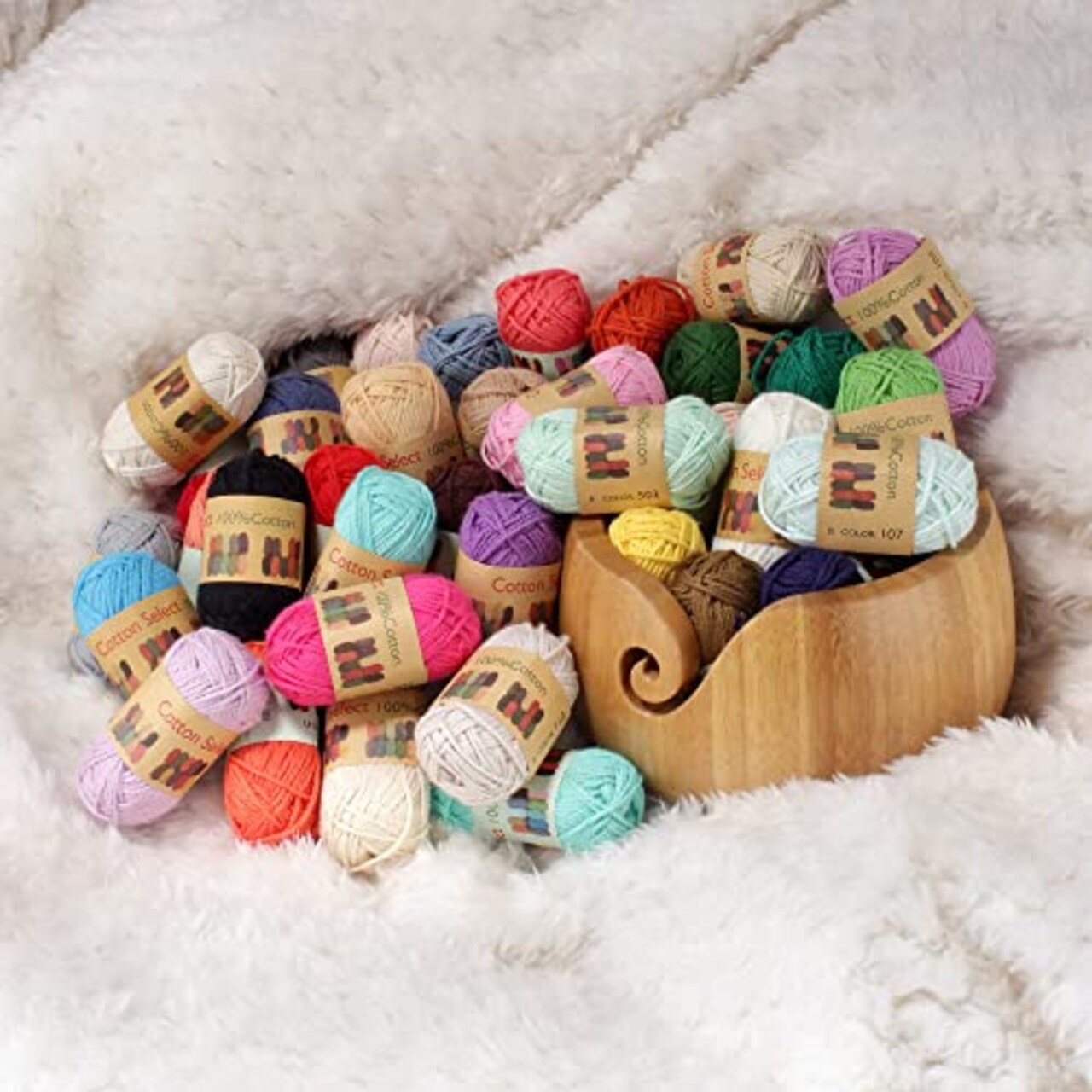 Cotton Select Bonbon Yarn - Variety Pack - 10 pieces x1 0g Mini Ball